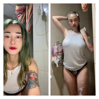 Jessika intan mandi keramas kaos transparan